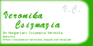 veronika csizmazia business card